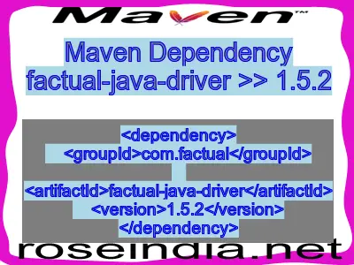 Maven dependency of factual-java-driver version 1.5.2