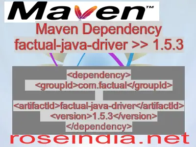 Maven dependency of factual-java-driver version 1.5.3