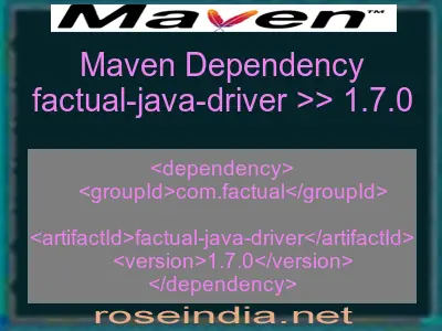 Maven dependency of factual-java-driver version 1.7.0