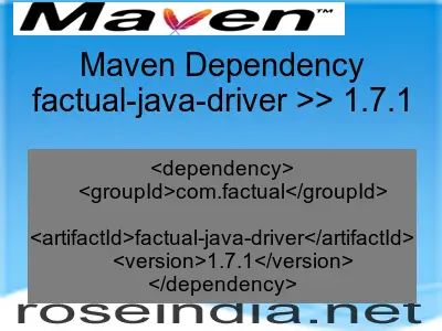 Maven dependency of factual-java-driver version 1.7.1