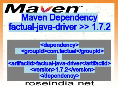 Maven dependency of factual-java-driver version 1.7.2