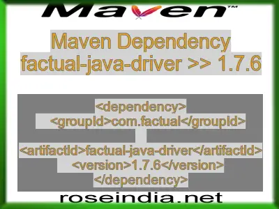 Maven dependency of factual-java-driver version 1.7.6