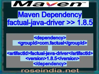 Maven dependency of factual-java-driver version 1.8.5