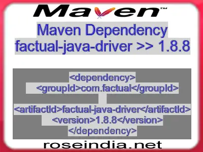 Maven dependency of factual-java-driver version 1.8.8