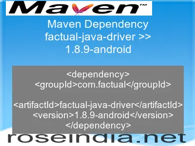 Maven dependency of factual-java-driver version 1.8.9-android