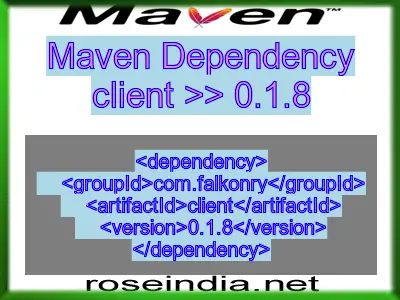 Maven dependency of client version 0.1.8