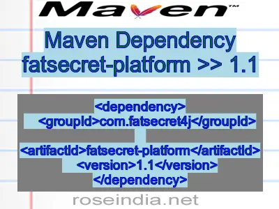 Maven dependency of fatsecret-platform version 1.1