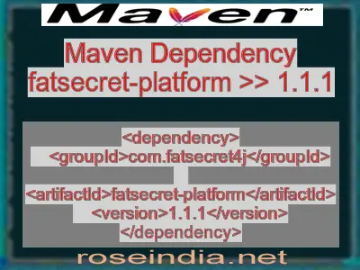 Maven dependency of fatsecret-platform version 1.1.1