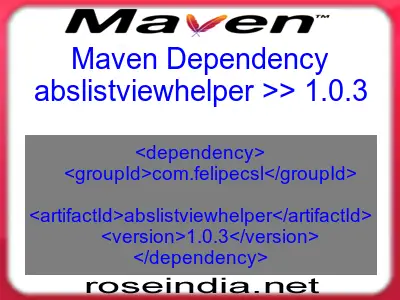 Maven dependency of abslistviewhelper version 1.0.3