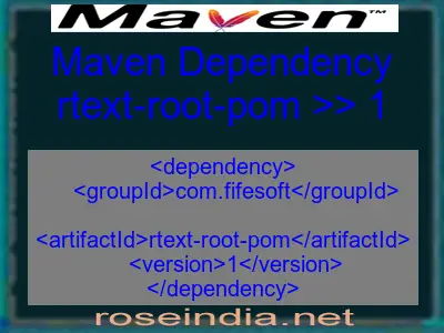 Maven dependency of rtext-root-pom version 1