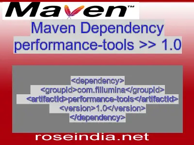 Maven dependency of performance-tools version 1.0