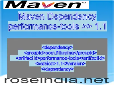 Maven dependency of performance-tools version 1.1