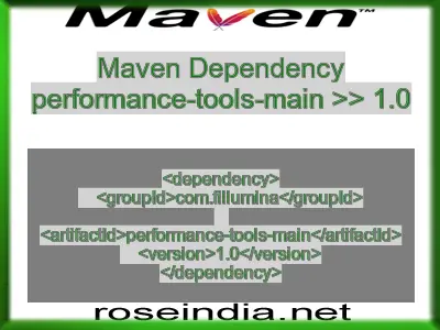 Maven dependency of performance-tools-main version 1.0