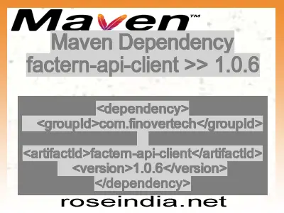 Maven dependency of factern-api-client version 1.0.6