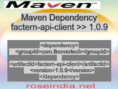 Maven dependency of factern-api-client version 1.0.9