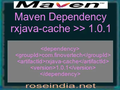 Maven dependency of rxjava-cache version 1.0.1