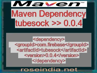 Maven dependency of tubesock version 0.0.4