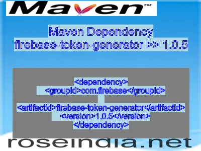 Maven dependency of firebase-token-generator version 1.0.5