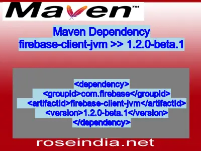 Maven dependency of firebase-client-jvm version 1.2.0-beta.1