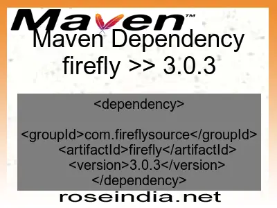 Maven dependency of firefly version 3.0.3