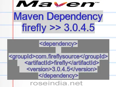 Maven dependency of firefly version 3.0.4.5