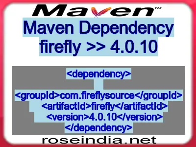 Maven dependency of firefly version 4.0.10