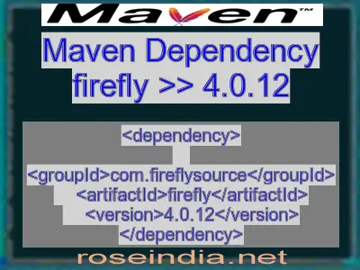 Maven dependency of firefly version 4.0.12