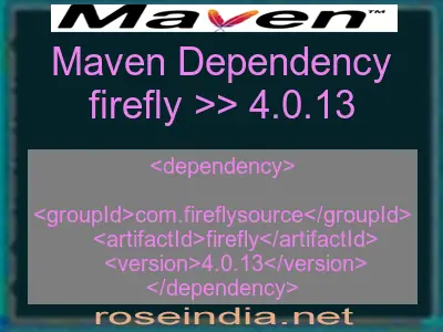 Maven dependency of firefly version 4.0.13