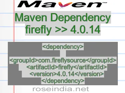 Maven dependency of firefly version 4.0.14