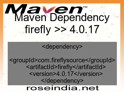 Maven dependency of firefly version 4.0.17