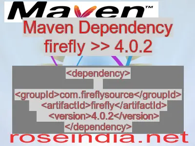 Maven dependency of firefly version 4.0.2