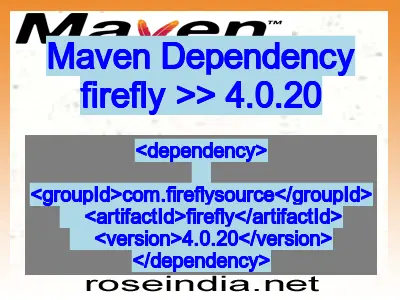 Maven dependency of firefly version 4.0.20