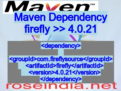 Maven dependency of firefly version 4.0.21