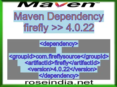 Maven dependency of firefly version 4.0.22