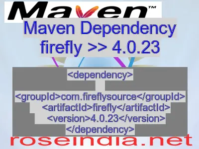 Maven dependency of firefly version 4.0.23