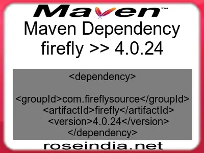 Maven dependency of firefly version 4.0.24