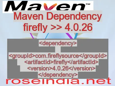 Maven dependency of firefly version 4.0.26