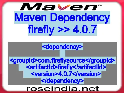 Maven dependency of firefly version 4.0.7