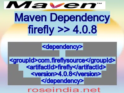 Maven dependency of firefly version 4.0.8