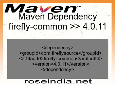 Maven dependency of firefly-common version 4.0.11