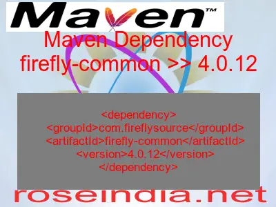 Maven dependency of firefly-common version 4.0.12