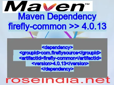 Maven dependency of firefly-common version 4.0.13