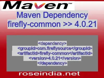 Maven dependency of firefly-common version 4.0.21