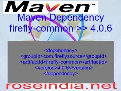 Maven dependency of firefly-common version 4.0.6