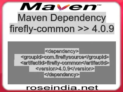 Maven dependency of firefly-common version 4.0.9