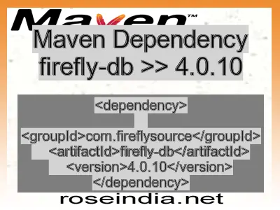 Maven dependency of firefly-db version 4.0.10