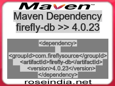 Maven dependency of firefly-db version 4.0.23