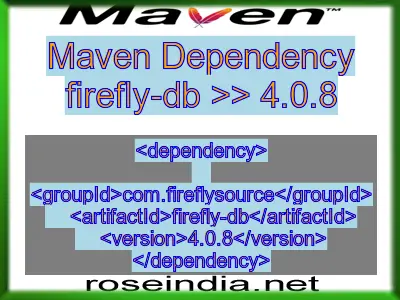 Maven dependency of firefly-db version 4.0.8