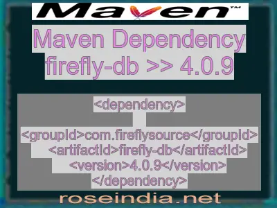 Maven dependency of firefly-db version 4.0.9