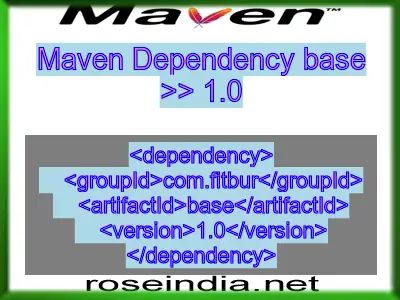 Maven dependency of base version 1.0